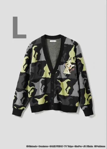 [ 택 포함 미사용 새상품 ] 미미큐 포켓몬 콜라보 가디건 L 사이즈