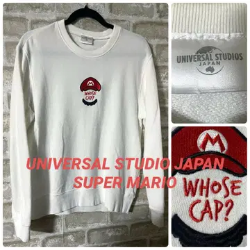 USJ SUPER MARIO 남성용 M 맨투맨 슈퍼 마리오 자수 로고