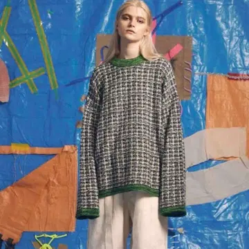 MAISON SPECIAL TWEEDY 프라임 오버 크루넥 니트 02