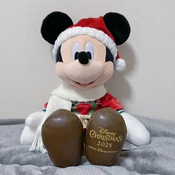 디즈니 크리스마스 2025 봉제 인형 미키 산타 머플러