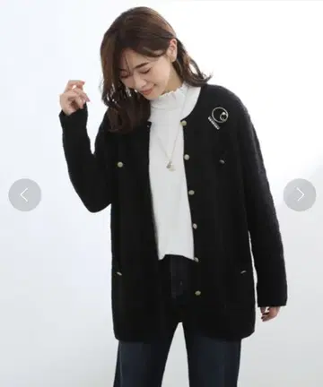 리플렉트 트위드풍 니트 가디건