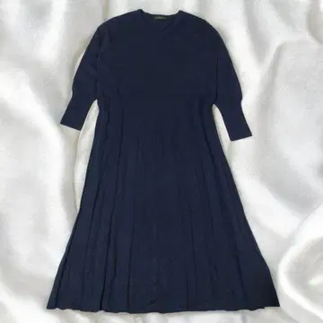 DAMA 다마 컬렉션 캐시미어 100 니트 롱 원피스 플리츠