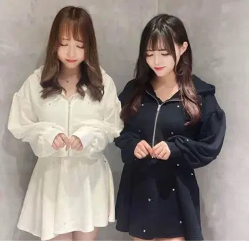 evelyn 하트 비쥬 셋업 블랙