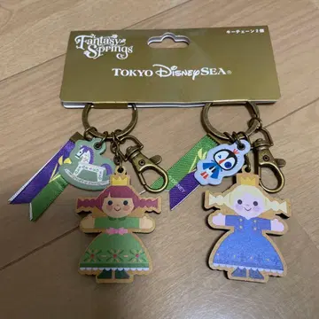 디즈니씨 판타지 스프링스 겨울왕국 키체인 2개