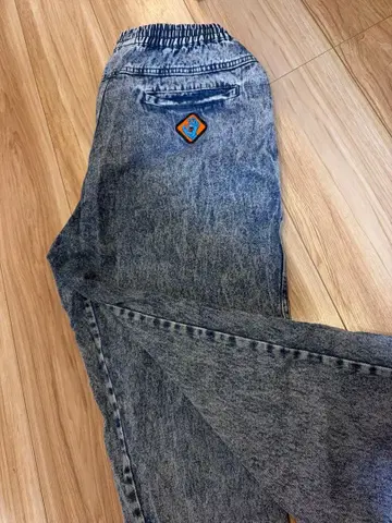 산타크루즈 데미지 가공 로고 자수 데님 팬츠