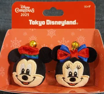디즈니 크리스마스 미키 미니 반지 2개 세트