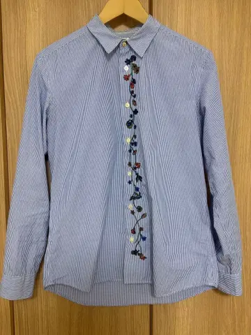 폴스미스 자수 긴팔 셔츠 화이트 L 사이즈