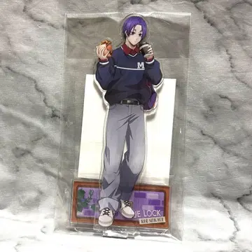 미카게 레오 블루 록 아크릴 스탠드 구운 빵과 테이크아웃 드링크