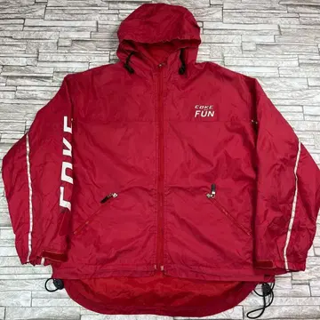 90s 코카콜라 나일론 자켓 빈티지 Coke 로고 레드