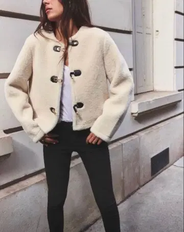 [ 상품 설명란 필독 ] ZARA 더블 페이스 사양 토글 버튼 자켓 L