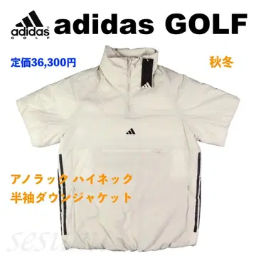 [ L ] 가을/겨울 아디다스 골프 보온 발수 하이넥 반팔 다운 자켓