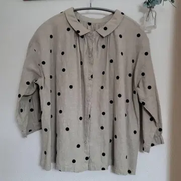 블루윌로우 도트 셔츠