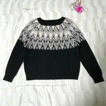 [ 새상품급 ] DouDou 드두 노르딕 무늬 긴팔 니트 스웨터