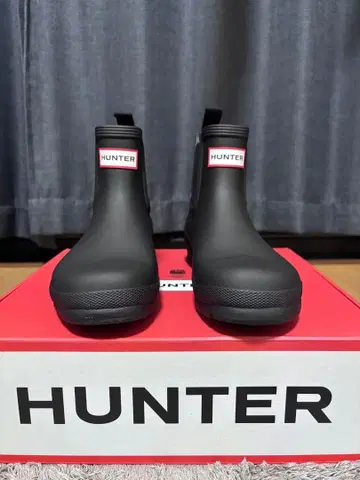 HUNTER 블랙 숏부츠 UK5 EU38 미사용 새상품