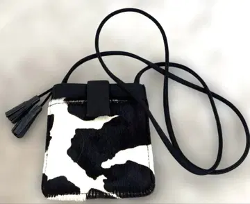 [ 선물용으로도 ] 소 패턴 송치 ( 천연 가죽 ) 사코슈 태슬 포함