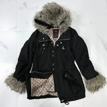 y2k Maison Gilfy 헤이세이 밀리터리 퍼 자켓 블랙