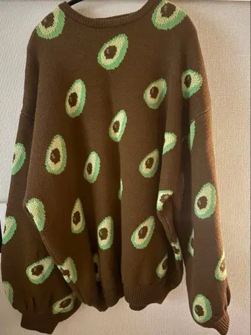 PUNYUS 푸뉴즈 총무늬 니트 아보카도 3