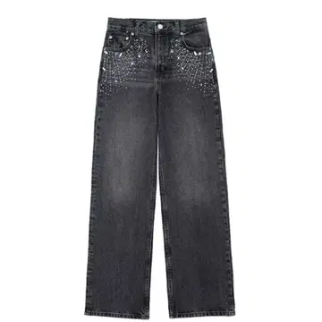 ZARA 자라 비쥬 데님 팬츠 블랙 36 블랙 데님
