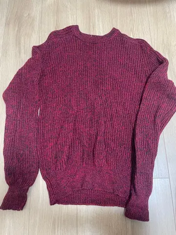 BASIC 리브 니트 스웨터 M 빨간색 계열