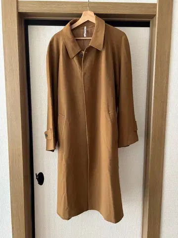 90s 브라운 체스터 코트 무릎 기장