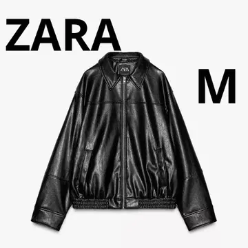 ZARA 인조 가죽 봄버 자켓