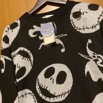 나이트메어 비포 크리스마스 니트 스웨터 잭 스켈레톤 니트