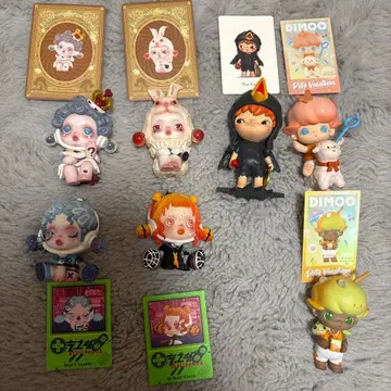 DIMOO & Skullpanda & hirono 피규어 7체 세트