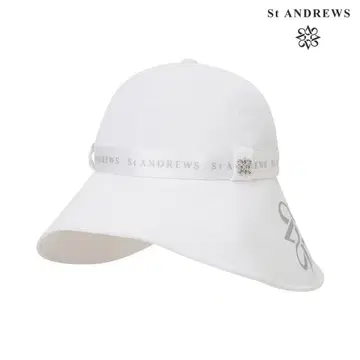 St.ANDREWS 여성용 골프 버킷햇 와이드 챙 모자 화이트