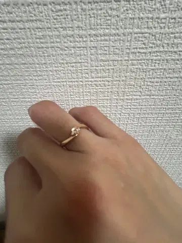 골드 스톤 부착 반지