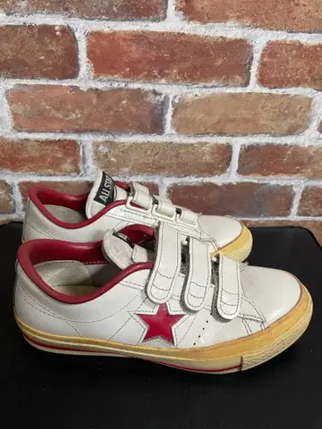 컨버스 벨크로 화이트 x 레드 23.5