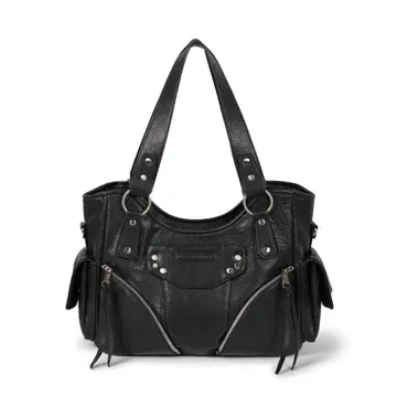 IUGAMAKARAS Studded Leather Shoulder Bag