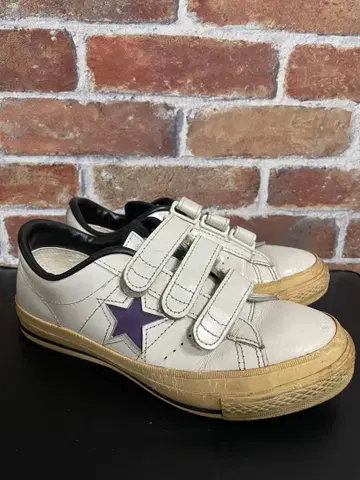 CONVERSE 컨버스 벨크로 화이트 x 보라색 와스타 23.5cm