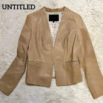 UNTITLED 베이지 노카라 자켓 사이즈 2