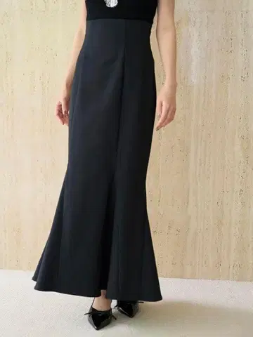 snidel 하이웨스트 머메이드 스커트 블랙