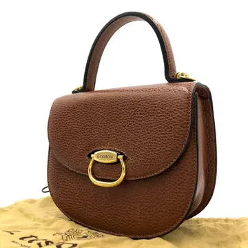 아 테스트니 새상품급 천연 가죽 가죽 핸드백 브라운 브라운 미니백
