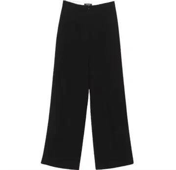 anuans 백새틴 스트레이트 팬츠 백새틴 세미 플레어 팬츠 블랙