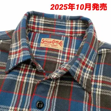 [ 미사용 새상품 ] 슈가케인 트윌 체크 워크 셔츠 SC29564