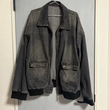 PAGEBOYLIM 페이지 보이림 데님 지퍼 블루종 블랙