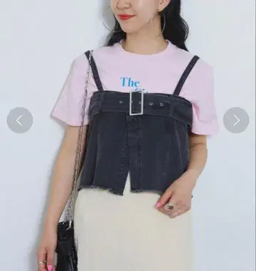 레이빔즈 데님 뷔스티에