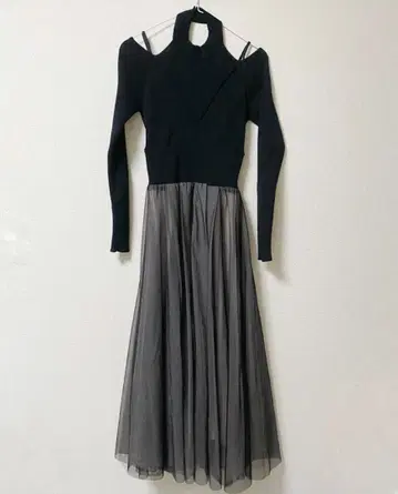 MERCURYDUO 튤 도킹 2WAY 니트 원피스