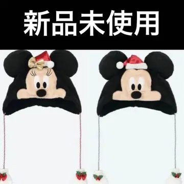 택 포함 새상품 디즈니 크리스마스 팬캡 미키 미니