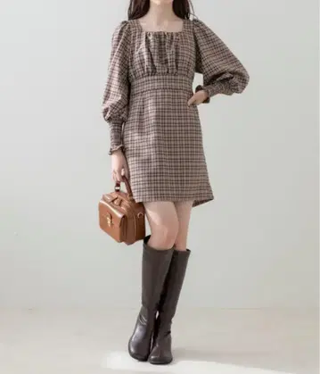 백산 미니 원피스 올리브 데 올리브