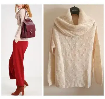 덴마크 브랜드 수입 VILA 오프 터틀 니트 L 사이즈