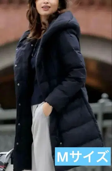 PLST 플라스테 다운 코트 롱 코트 후드 블랙 M