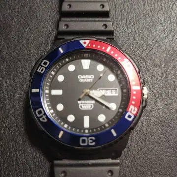 CASIO 쿼츠 손목시계 WR100M 펩시 컬러