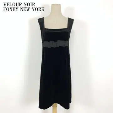 LA7467 벨로아 느와르 슬리브리스 롱 원피스 블랙 40