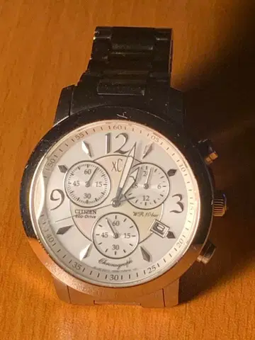 CITIZEN XC 크로노그래프 손목시계 에코 드라이브 새상품급 중고