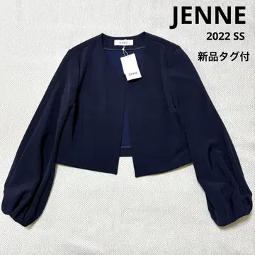 새상품 JENNE 22SS 볼륨 슬리브 노카라 볼레로 자켓