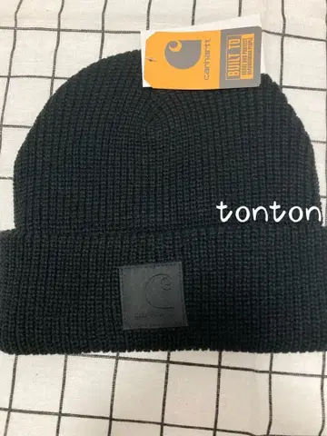 Carhartt 블랙 니트 모자