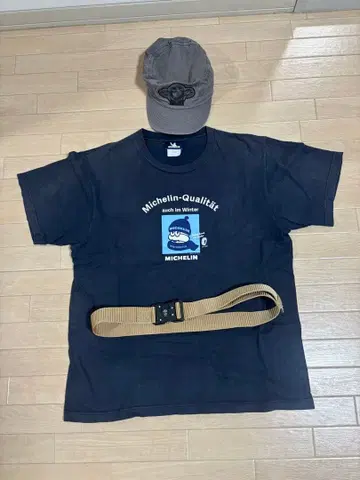 BMW 모토라드 캡, MICHELIN 티셔츠, 벨트 3종 세트